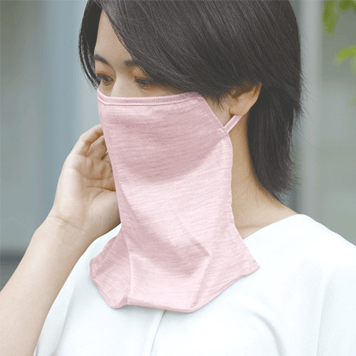 絹屋 冷感シルクのフェイスカバー SO7553 05鉄黒｜【ハンズネットストア】