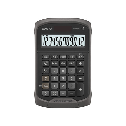 カシオ（CASIO） 防水・防塵電卓 WM－320MT－BK－N ブラック｜【ハンズ