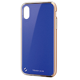 【iPhoneXS/iPhoneX】 エレコム(ELECOM) TOUGH SLIM 女子向 サイドメッキ PM-A18BTSGMBU ブルー