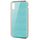 【iPhoneXS/iPhoneX】 エレコム(ELECOM) TOUGH SLIM 女子向 サイドメッキ PM-A18BTSGMBUL ライトブルー