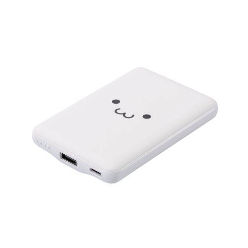 エレコム（ELECOM）　薄型コンパクトモバイルバッテリー　5000mAh　3A　C×1＋A×1　DE-C45-5000WF　しろちゃん
