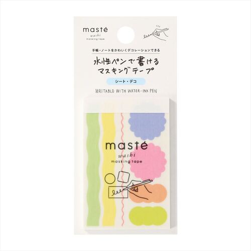 マークス（MARK'S） 水性ペンで書けるマスキングテープ シートデコ MST