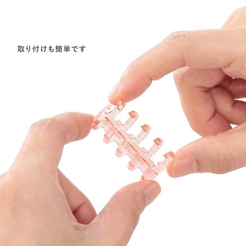 ぴーちぱんなちゃん専用　5点 パピノット（PapiKnot） バインダーリング 5穴 PPK-RG01 ピーチ