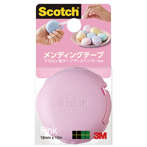 3M スコッチ メンディングテープ ディスペンサー付き 810MCR ピンク
