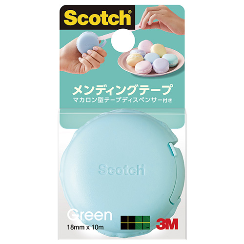 3M スコッチ メンディングテープ ディスペンサー付き 810MCR グリーン