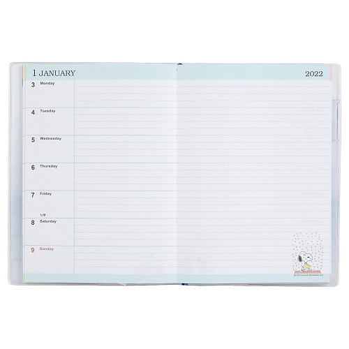 21年10月始まり サンリオ スヌーピー ケイダイアリー B6 ウィークリー ホワイト ネイビー 月曜始まり 手帳 ダイアリー ダイアリー 東急ハンズネットストア