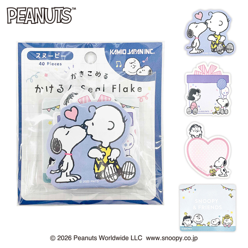 カミオジャパン　スヌーピー　かけるんシールフレーク　スヌーピー＆フレンズ