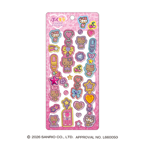 クラックス ぷくキラチャームステッカー 137590 ハローキティ