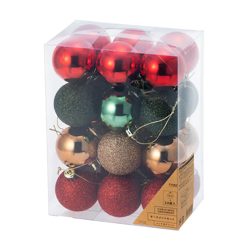 クリスマスオーナメント セット クリスマス】 カインズ（CAINZ） オーナメントセット グリーン＆レッド