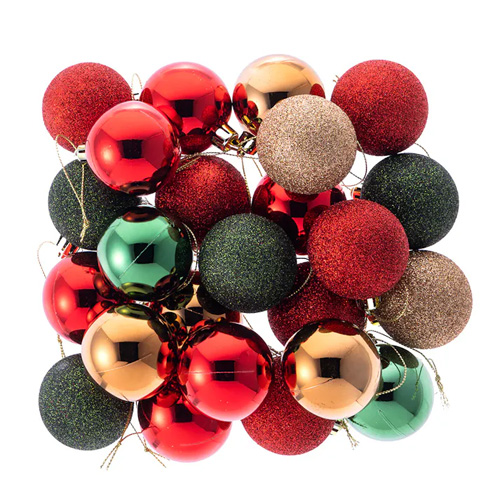 クリスマス】 カインズ（CAINZ） オーナメントセット グリーン＆レッド