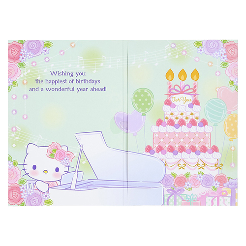 サンリオ 誕生日祝い ライト＆メロディー ハローキティ ケーキ 614726
