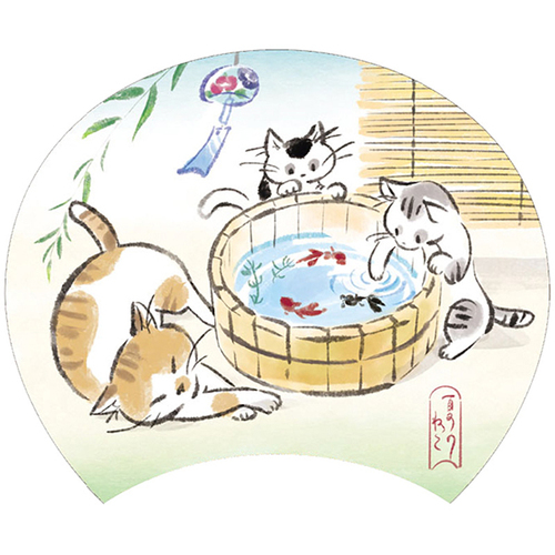 サンリオ サマー ネコと金魚うちわ 689343｜【ハンズネットストア】