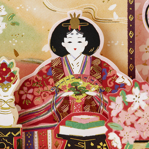 サンリオ ひなまつり 桜柄の背景に親王飾り 718904｜【ハンズネット