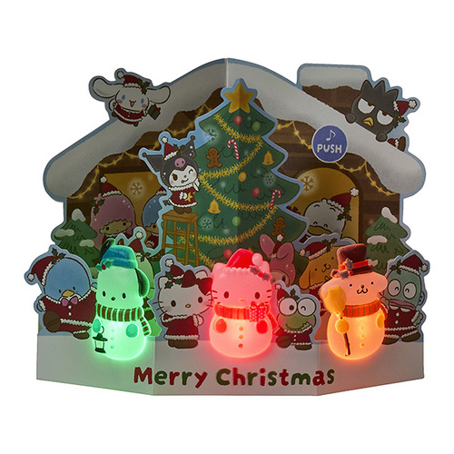 【人気商品】サンリオ クリスマス ハウス型ライト 4個セット クリスマス】 サンリオ ライト＆メロディー サンリオキャラクターズ家