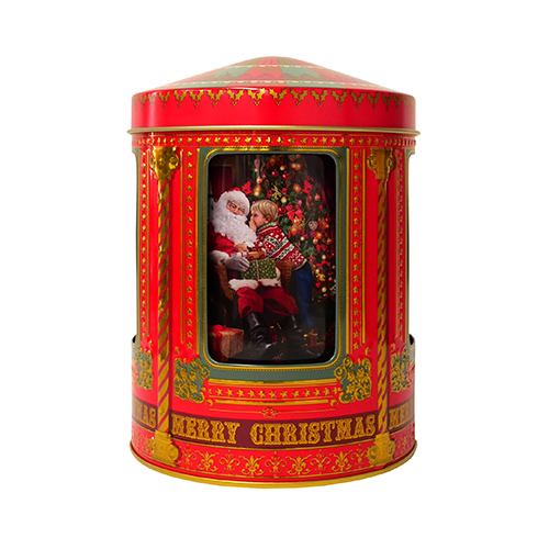 クリスマス】 カルーセル オルゴール缶 76g サンタクロース