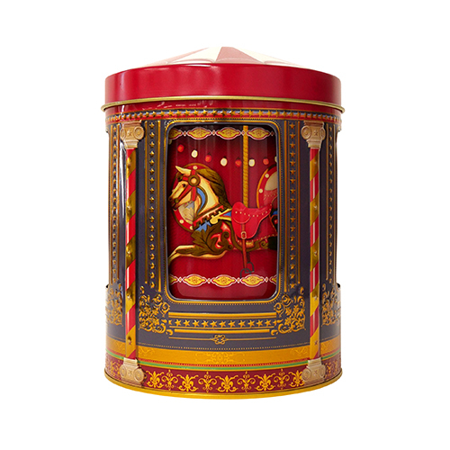 クリスマス】 カルーセル オルゴール缶 76g サンタクロース