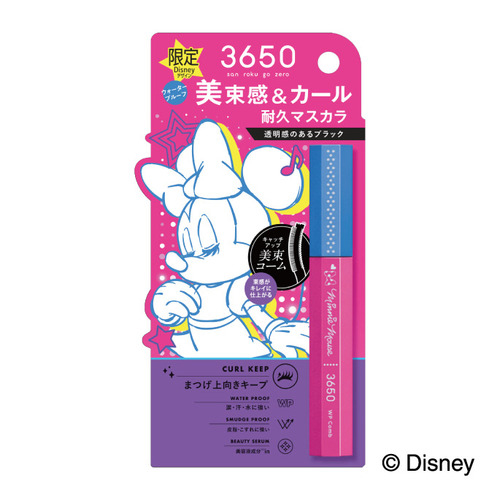 3650 ミニーデザイン マスカラ ウォータープルーフコーム L26 クリア