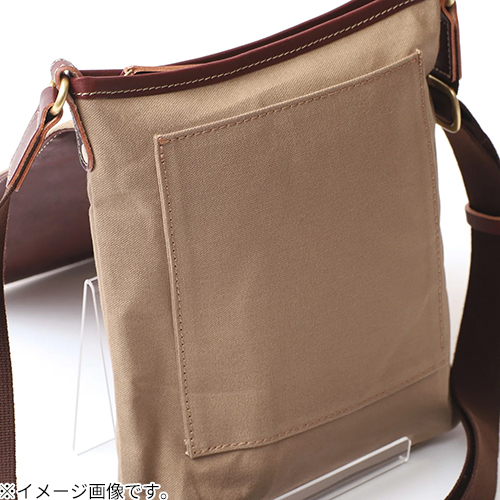 acoustic world アコースティック・ワールド FRANK フランク フラップ ショルダーバッグ Sサイズ 日本製 本革 帆布 ブラウン aw00201-BR アコースティックワールド（acoustic world） フランクシリーズ 縦型