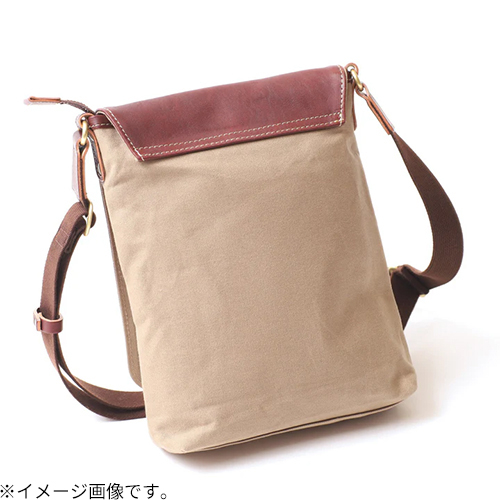 acoustic world アコースティック・ワールド FRANK フランク フラップ ショルダーバッグ Sサイズ 日本製 本革 帆布 ブラウン aw00201-BR アコースティックワールド（acoustic world） フランクシリーズ 縦型