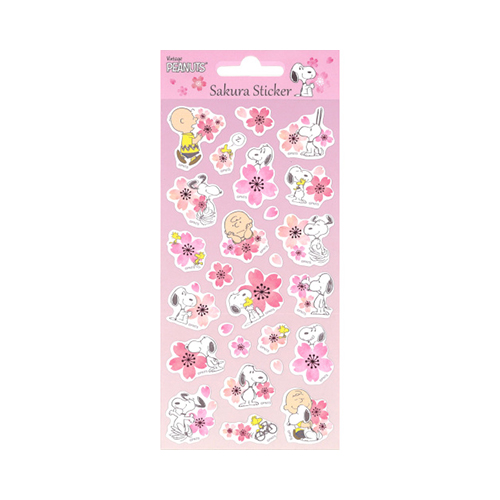 ピーナッツ桜ステッカー スヌーピー桜 Pks244 シール シール ステッカー 東急ハンズネットストア