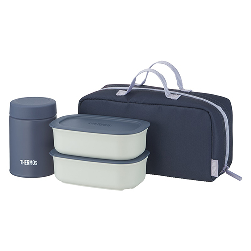 サーモス（THERMOS）　スープランチセット　JEH－800G　NV　グレーネイビー