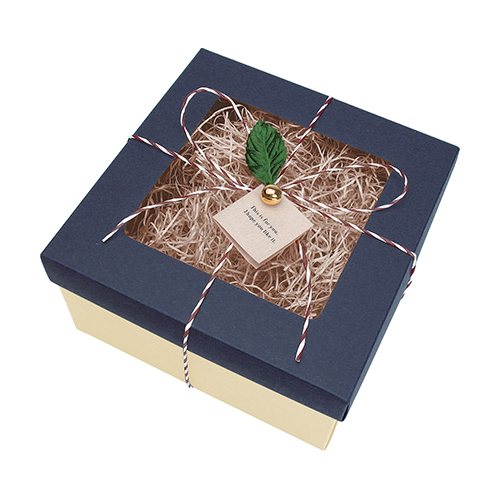 バレンタイン インディゴ パティスリーボックス S Vb761 ネイビーブルー ラッピング用品 ラッピングセット 東急ハンズネットストア