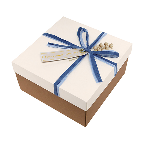 バレンタイン インディゴ ナチュラルボックス L Vb766 ブルー ベージュ ラッピング用品 ラッピングセット 東急ハンズネットストア