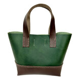 レザークラフトキット ミニミニトートバッグ チョコ・イエロー