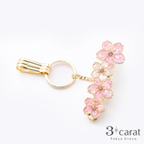 3caratシリーズ　ジュエリーバッグキークリップストラップセット　6個セット スリーカラット（3carat） バッグキークリップ CL-165 ピンク