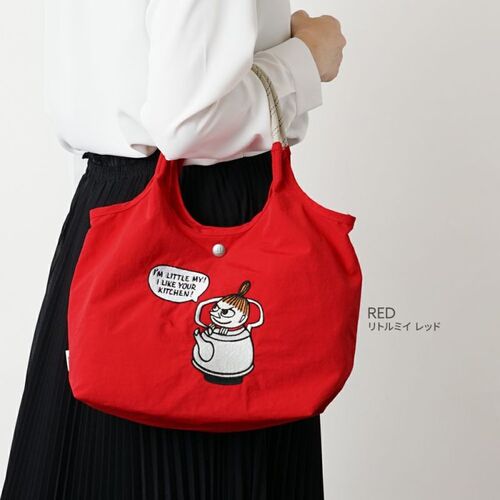 ムーミン（MOOMIN） 刺繍デザインの2wayバッグ RMPK-02 レッド