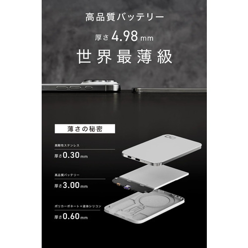 シーアイオー（CIO） SMARTCOBY ULTRA SLIM 3K シルバー｜【ハンズ