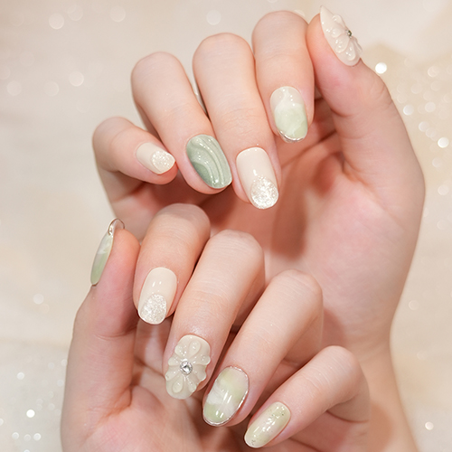 エーネイル（Anail） ネイルチップ Ivory Marble 【店頭のみ商品