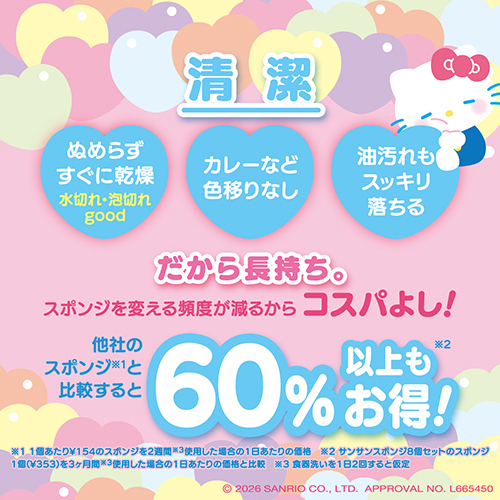 サンサンスポンジ×サンリオキャラクターズ ハローキティ（オレンジ
