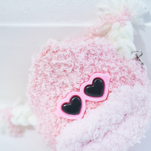 マカロニエッジ（macaroni edge） もこもこモンスターポーチ ピンク