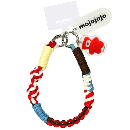 MCRNI'×mojojojo 編込みカスタマイズ ショートストラップ レッド