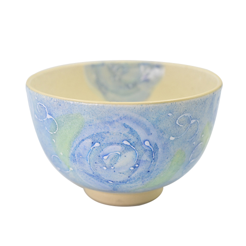 美濃焼 薔薇 抹茶碗 UM－000133SN 青｜【ハンズネットストア】