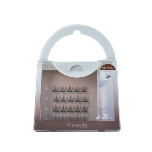 Miss eyed'or Cカール太さ0.07㎜長さ7~9と13.14㎜ フラットマットラッシュ グレージュ[JCカール 太さ0.15 長さMIX