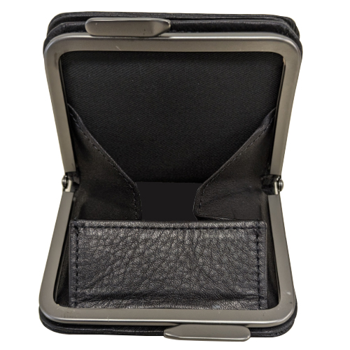 オーラマ がま口二つ折り財布 55487 ブラック｜【ハンズネットストア】