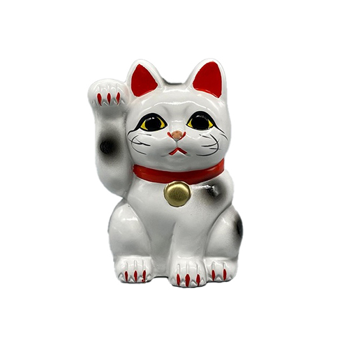 冨本人形園 白福猫 右手上げ 3号｜【ハンズネットストア】