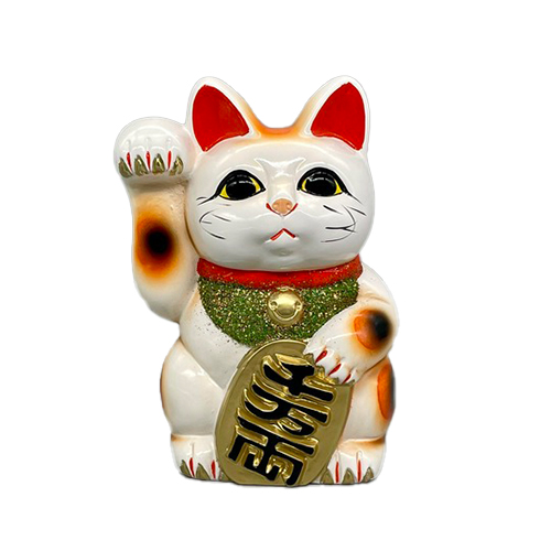 冨本人形園 白小判猫 右手上げ 5号｜【ハンズネットストア】