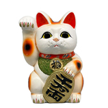 冨本人形園 白小判猫 右手上げ 6号｜【ハンズネットストア】