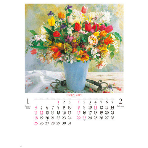 2026年版・壁掛】 全協 花の贈り物 NK-47｜【ハンズネットストア】