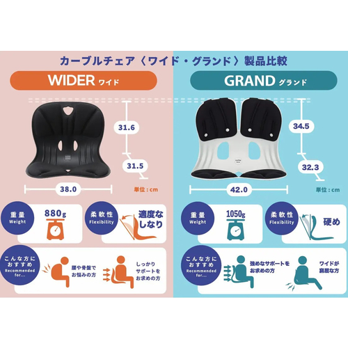 Ablue カーブルチェア ワイド ブラック｜【ハンズネットストア】