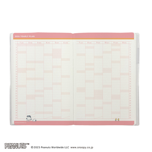 2025年10月始まり】 フロンティア PEANUTS A5 マンスリーブロック