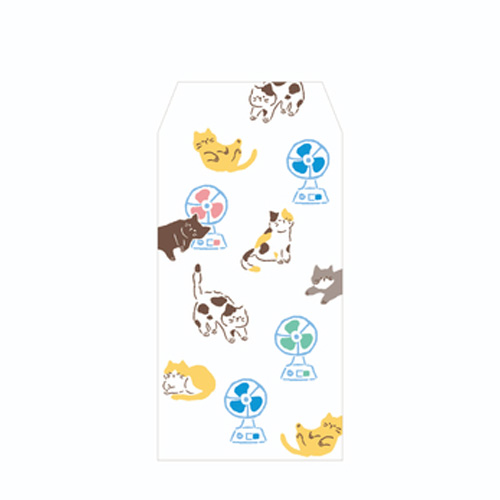 フロンティア ふわり 伊予和紙ぽち袋 ねこの夏｜【ハンズネットストア】