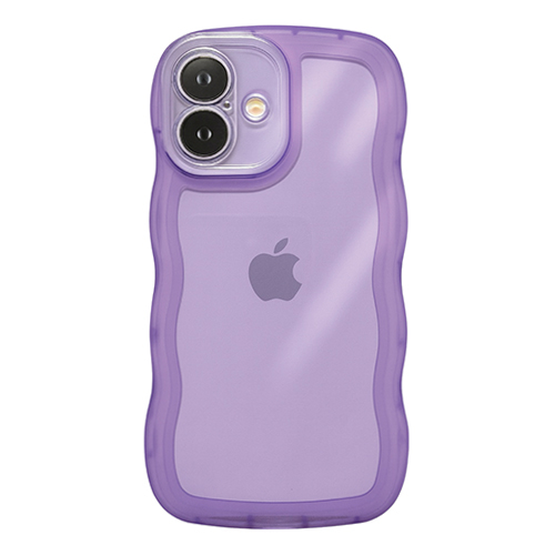 iPhone17】 ココケース（COCO case） クリアなくねくねケース パープル