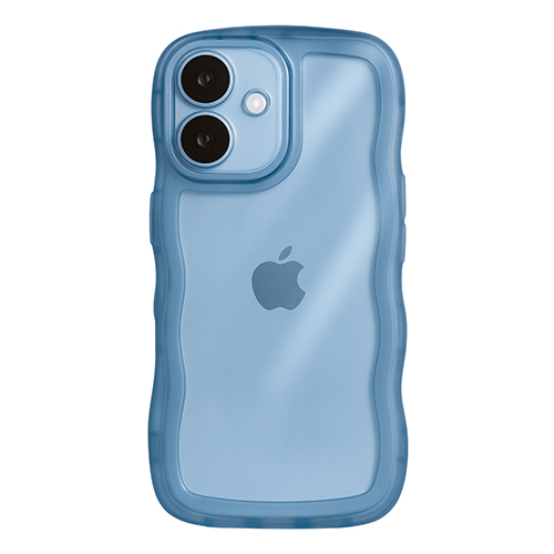 iPhone17】 ココケース（COCO case） クリアなくねくねケース ブルー