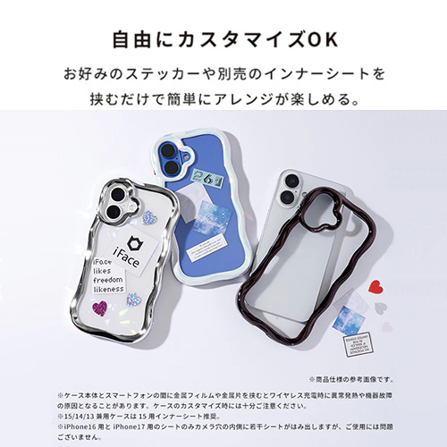 iPhone17】 ハミィ（Hamee） iFace BeBling Wave クリアケース