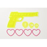 +d ラブ&ピースガン 蛍光イエロー DA−1010−KY