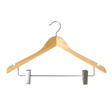 Ecru クリップ付き木製ハンガー EC－101 アンティークブラウン 2